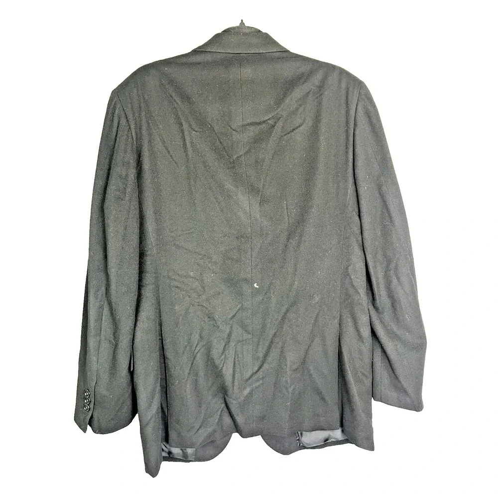 Luciano Barbera Sartoriale 100% Cashmere Blazer BLACK Italy EU52 US‎ 42R